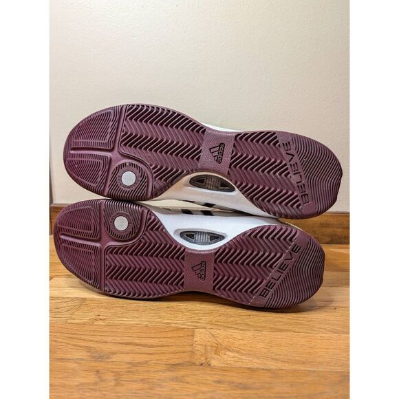 Adidas TS Pro Model Basketball Shoes Men’s Size 19 White Maroon Rare EUC main image 7